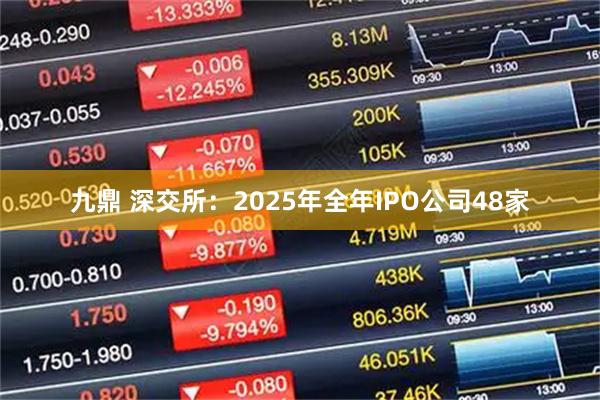 九鼎 深交所：2025年全年IPO公司48家