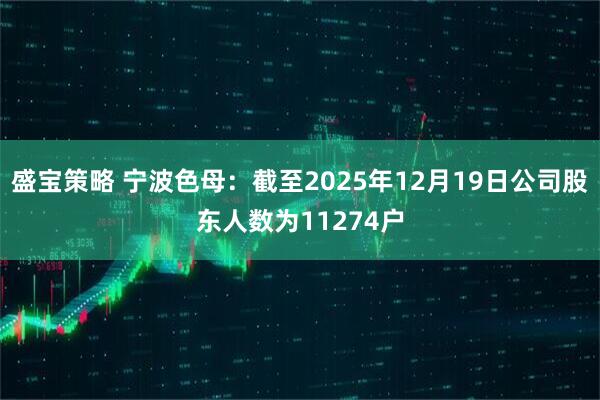 盛宝策略 宁波色母：截至2025年12月19日公司股东人数为11274户